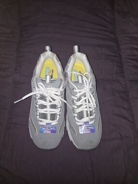 Skechers Gray Sneakers with Yellow Insoles